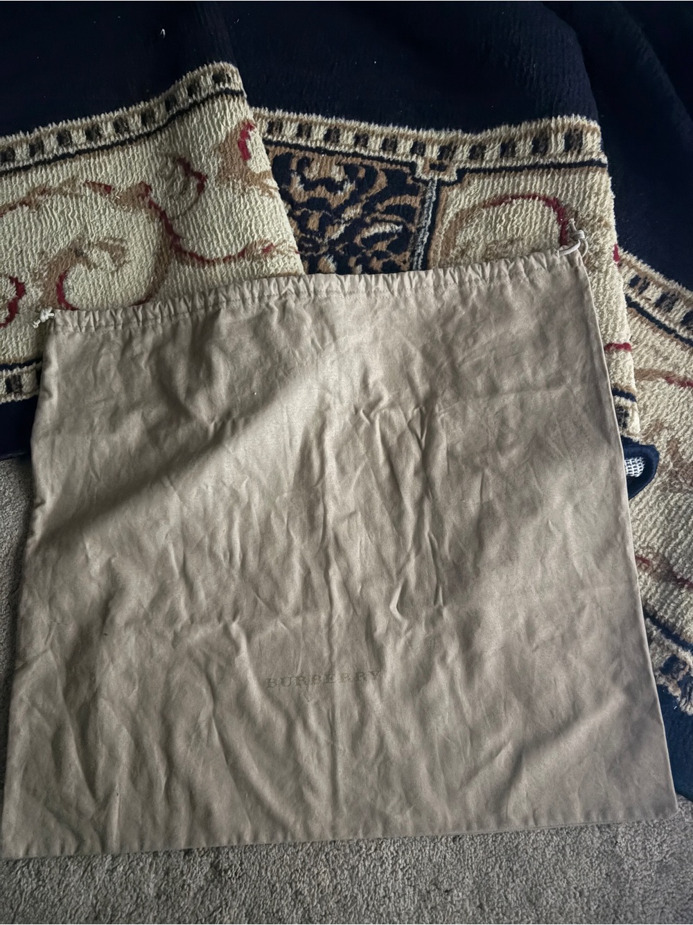 Preloved large Burberry dustbag